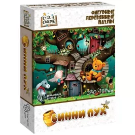 Фигурный деревянный пазл "Страна сказок: Винни Пух" картинка 342856 - МосИгра