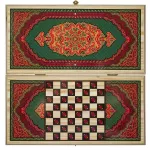Нарды+Шашки походные малые. Зеленый узор Нарды+Шашки походные малые. Зеленый узор картинка 334969 - МосИгра