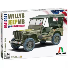 Автомобиль Willys Jeep MB 80th Anniversary 1941-2021 (1:24) картинка 433951 - МосИгра