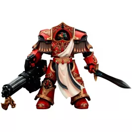 Фигурка JoyToy. Warhammer 30,000: Blood Angels Crimson Paladins Squad Crimson Paladin with Iliastus Assault Cannon картинка 408646 - МосИгра
