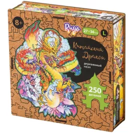 Деревянный пазл "Китайский Дракон" (размер L) картинка 375980 - МосИгра