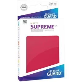 Протекторы Ultimate Guard Supreme UX Standard: Matte Red (80 шт., 66x91 мм) картинка 432315 - МосИгра