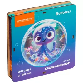 Деревянный пазл UNIDRAGON. Bubblezz: Осьминожка картинка 401109 - МосИгра