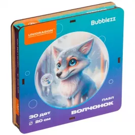 Деревянный пазл UNIDRAGON. Bubblezz: Волчонок картинка 401112 - МосИгра