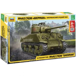 Герои Победы. Американский средний танк М4А2 (76)W "Шерман" (1:35) картинка 431760 - МосИгра