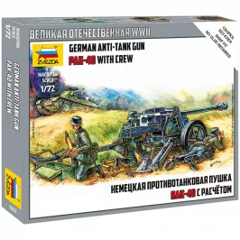 Немецкая противотанковая пушка ПАК-40 с расчётом (1:72) картинка 409570 - МосИгра