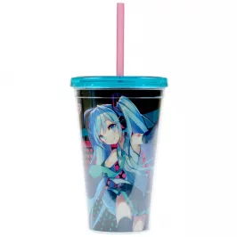 Стакан с крышкой и трубочкой Vocaloid: Hatsune Miku картинка 391006 - МосИгра