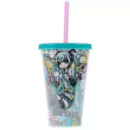Стакан с крышкой и трубочкой Vocaloid: Hatsune Miku картинка 391010 - МосИгра