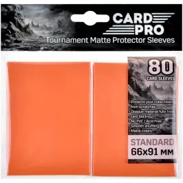 Протекторы Card-Pro (80 шт., 66x91 мм): оранжевые, для ККИ картинка 409113 - МосИгра