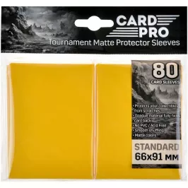 Протекторы Card-Pro (80 шт., 66x91 мм): жёлтые, для ККИ картинка 409114 - МосИгра