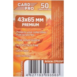 Протекторы Card-Pro Premium прозрачные (50 шт., 43x65 мм) картинка 430654 - МосИгра