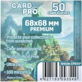 Протекторы Card-Pro Premium прозрачные (50 шт., 68x68 мм) картинка 430661 - МосИгра