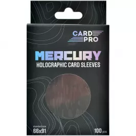 Протекторы Card-Pro (100 шт., 66x91 мм): чёрные, голографические для ККИ картинка 390196 - МосИгра