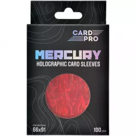 Протекторы Card-Pro (100 шт., 66x91 мм): красные, голографические для ККИ картинка 390185 - МосИгра