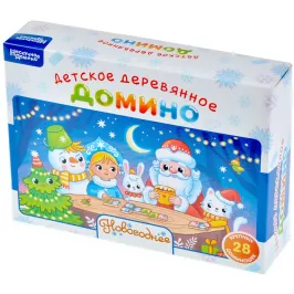 Домино деревянное Новогоднее картинка 376389 - МосИгра