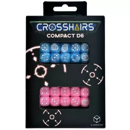 Набор кубиков Crosshairs Compact D6: Blue & Pink, 20 шт. картинка 396748 - МосИгра