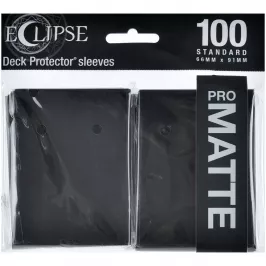 Протекторы Ultra-Pro. Eclipse (100 шт., 66x91 мм): стандарт, матовые (Jet Black) картинка 390649 - МосИгра