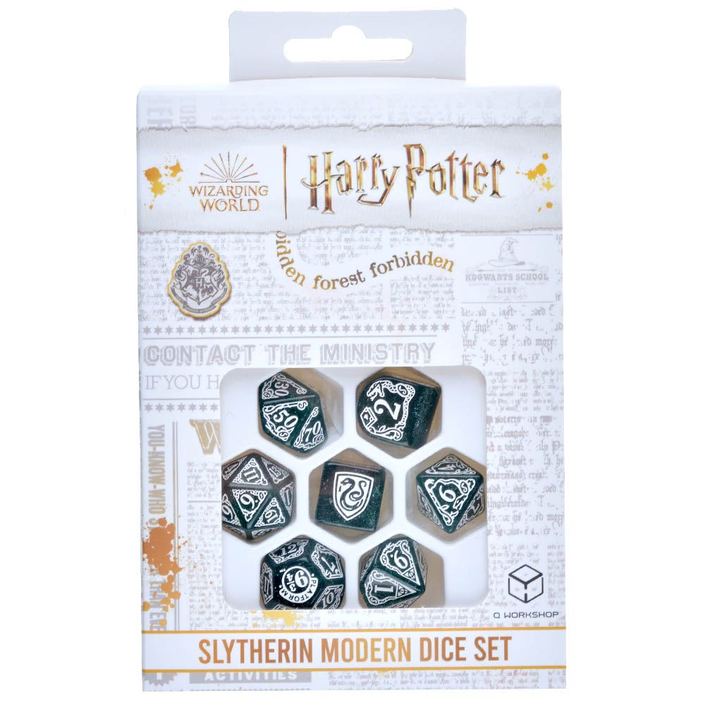 

Harry Potter. Slytherin Modern Dice Set - Green, 7 шт.