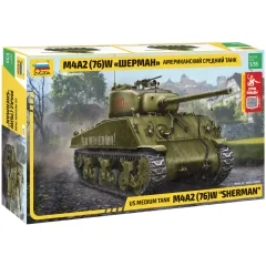 Герои Победы. Американский средний танк М4А2 (76)W "Шерман" (1:35)