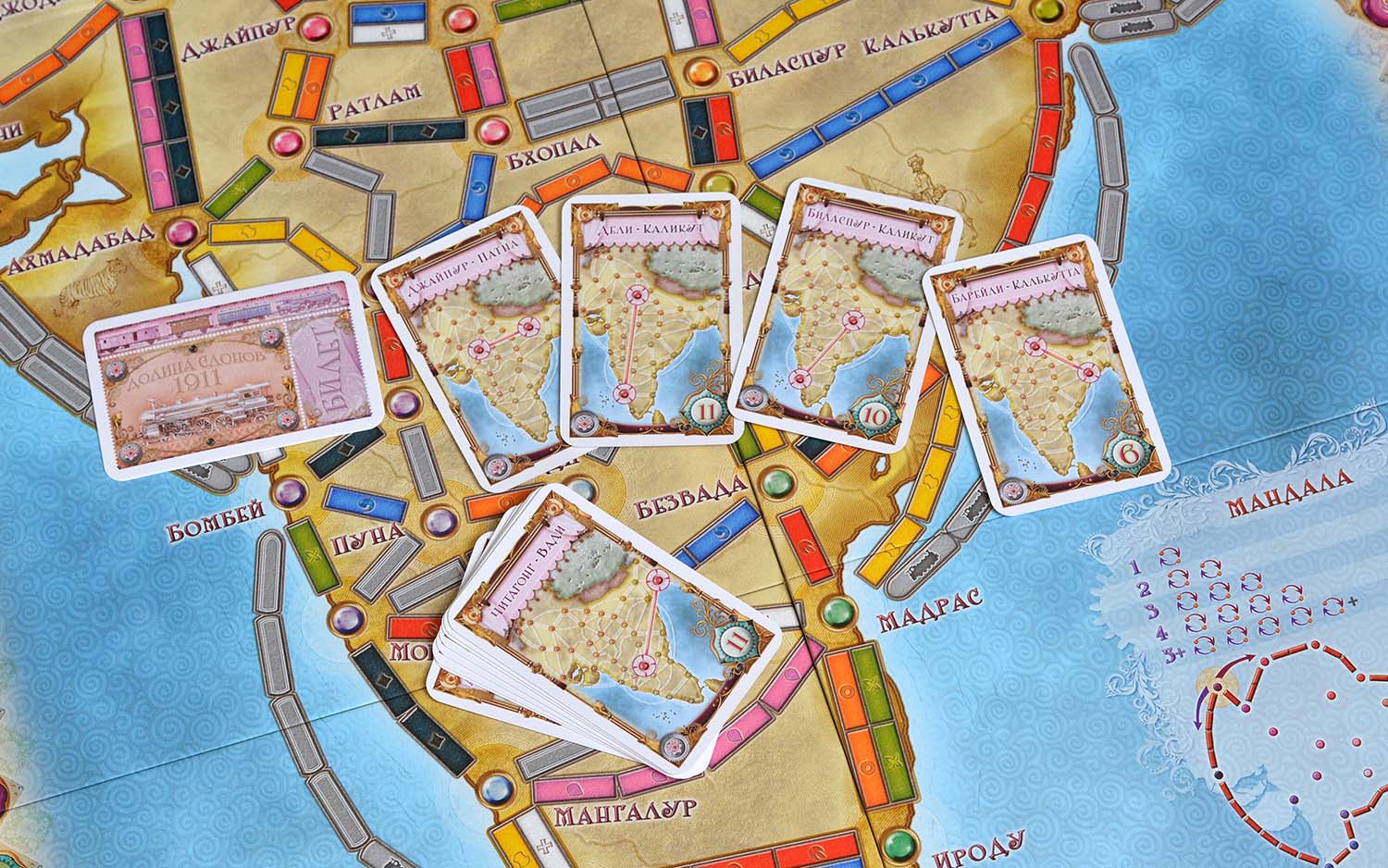 Компонент Ticket to Ride: Индия и Швейцария